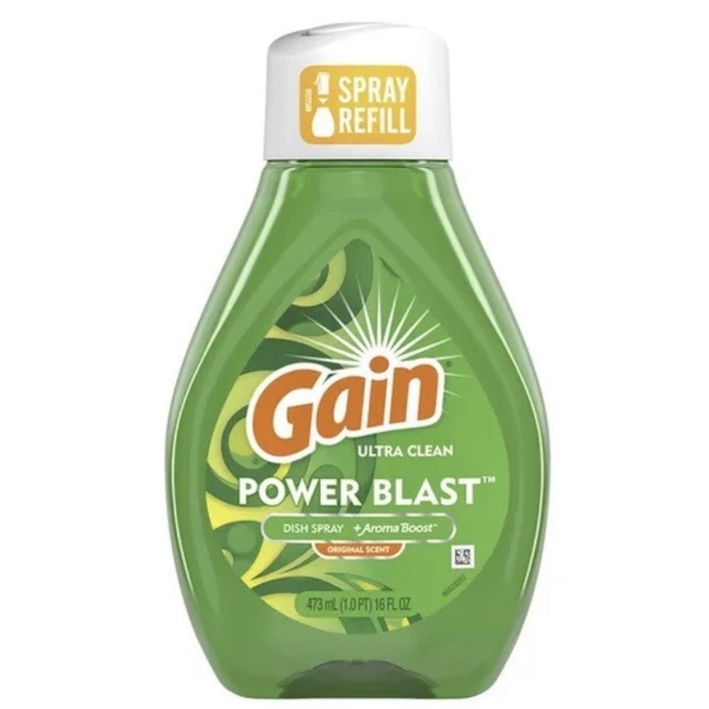 (1) Gain Powerblast Dish Spray Refill Original Scent 1 Spray 16oz New RARE HTF